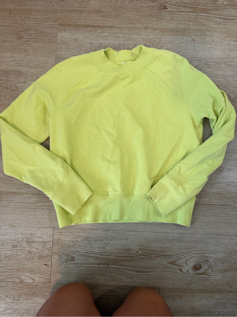 lululemon athletica Neon Lime Crewneck Sweatshirt